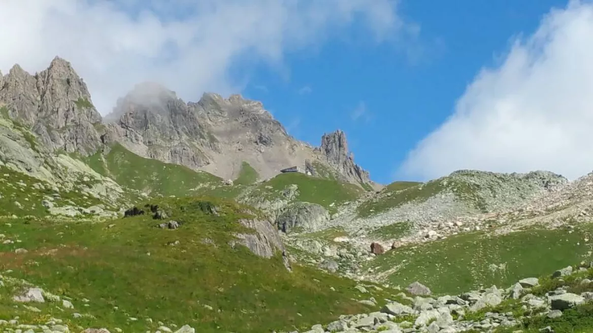 View from Refuge de la Balme, valley of La Plagne