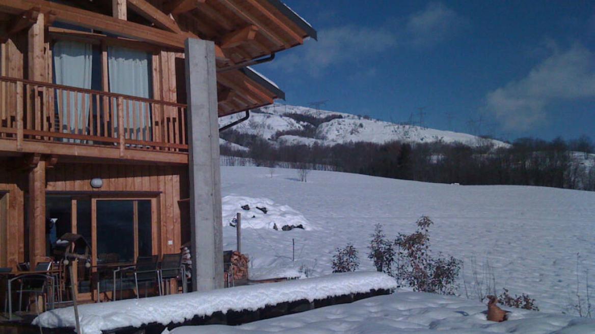 Chalet M exterior in winter