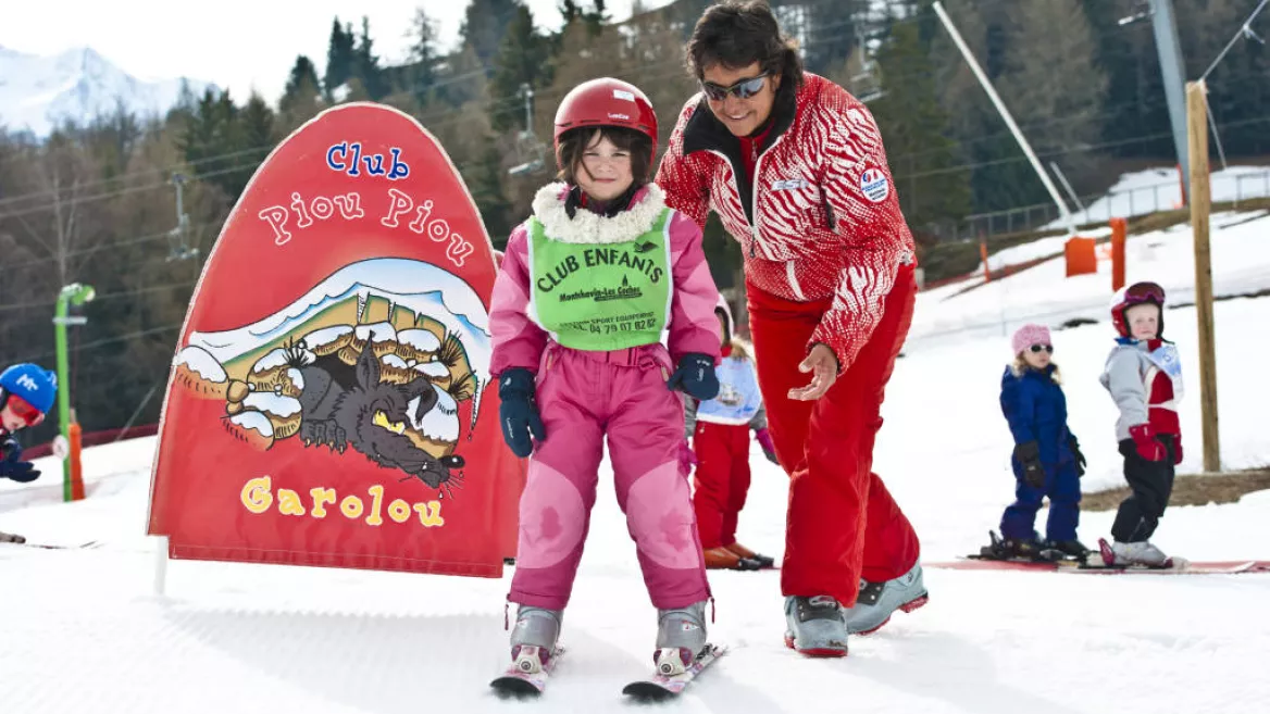Lesson in the kids' ski garden