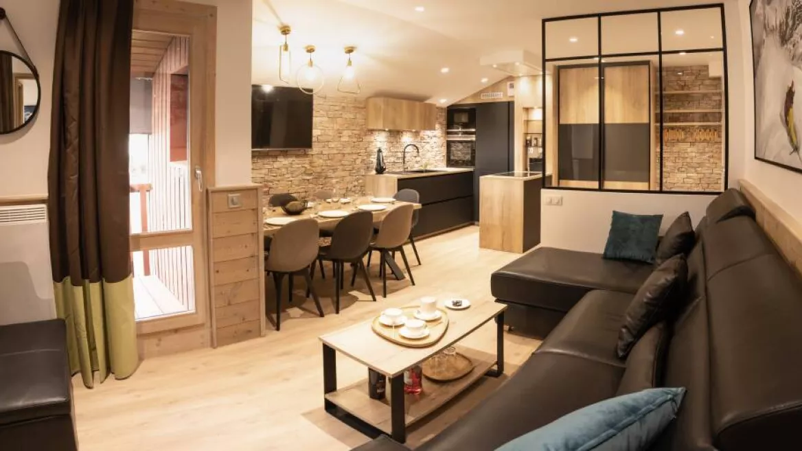 Lounge, living room and kitchen