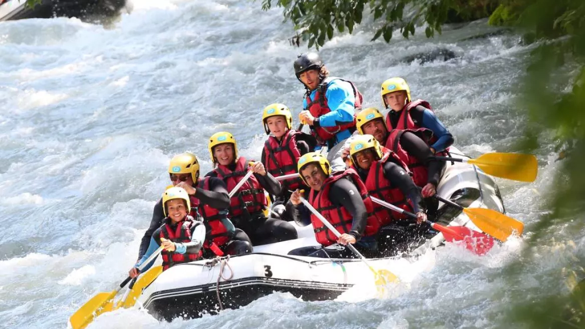 Rafting on the Isère river