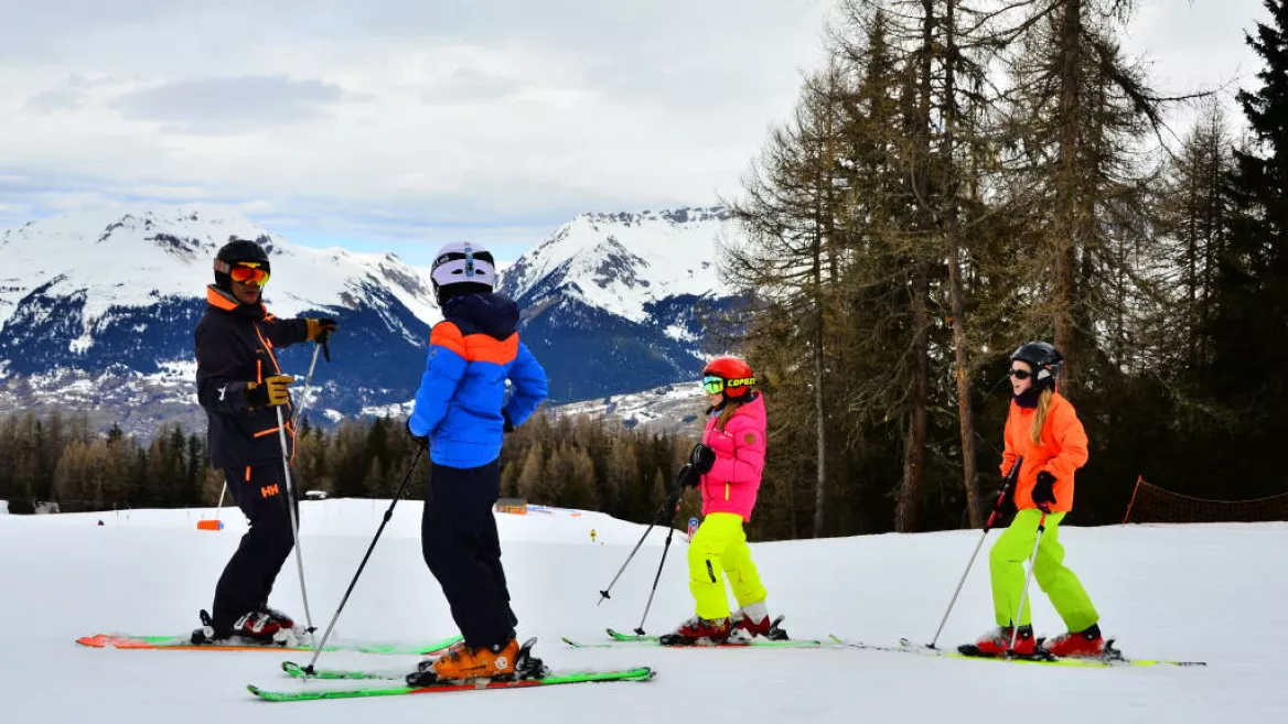 Adult ski lessons