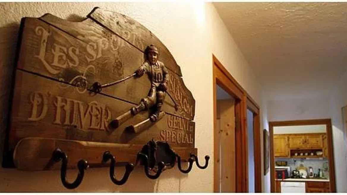 Coat rack at apartment entrance