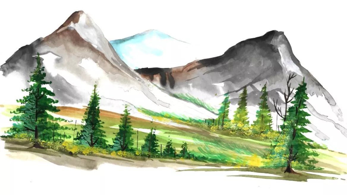 Watercolour course_Aime-la-Plagne