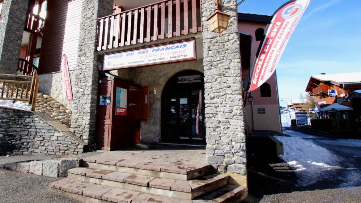 Front of the Les Coches Ski School offices