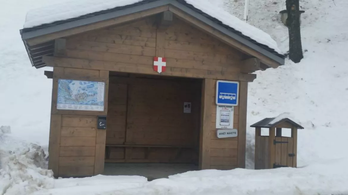 Shuttle stop Montchavin