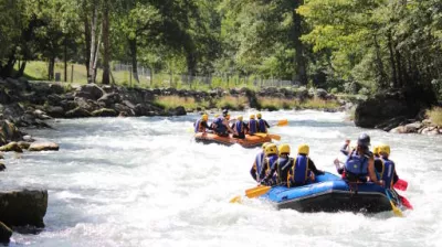 Rafting on the river Isère
