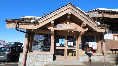 Plagne Villages Information Point in winter