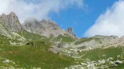 View from Refuge de la Balme, valley of La Plagne