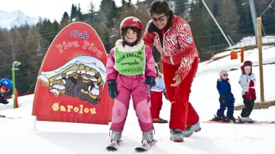 Lesson in the kids' ski garden