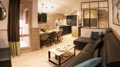 Lounge, living room and kitchen