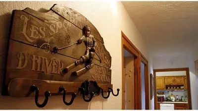 Coat rack at apartment entrance