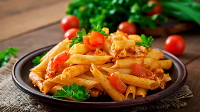 Traditional pasta evening for the 6000D_Aime-la-Plagne