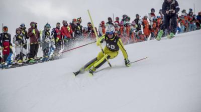 Julien Lizeroux dans la descente du Super Slalom