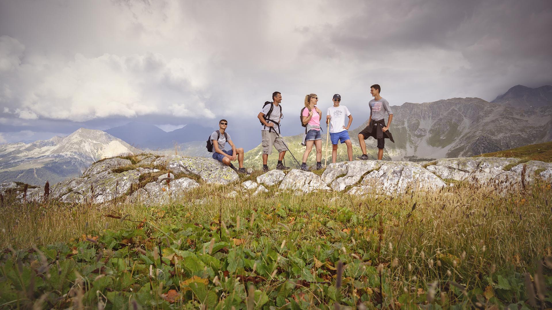 Randonnée en famille à La Plagne