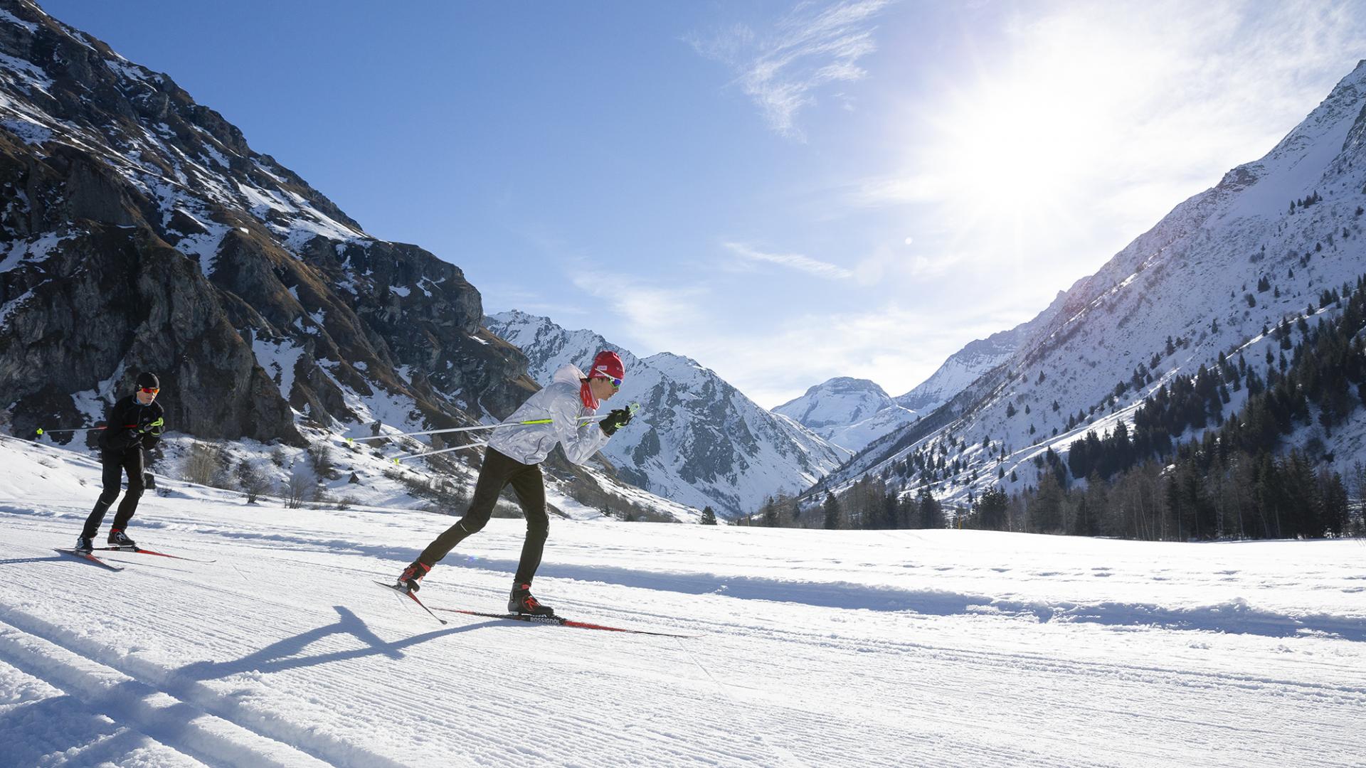 A fond le ski nordique à La Plagne et Champagny en Vanoise