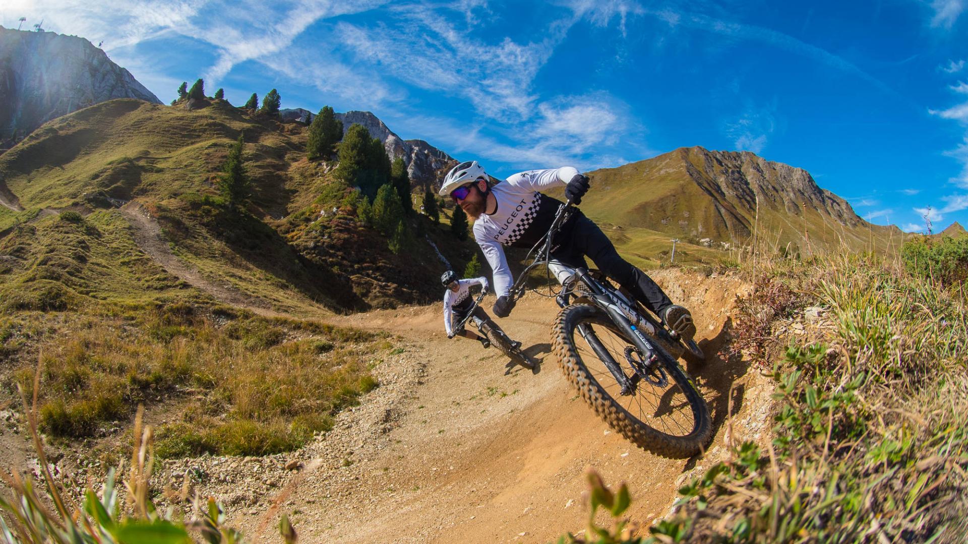 Descente en VTT du Bike Park de La Plagne