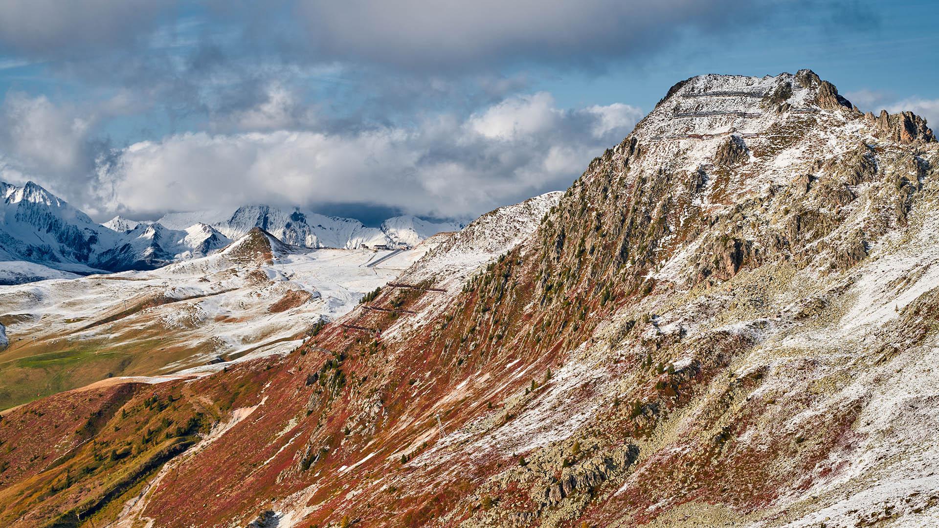 Première neige à La Plagne